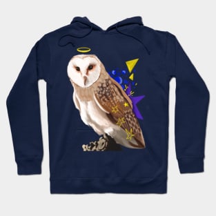 Holy Realistic Barn Owl With Stars Hoodie